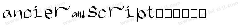 ancier Script字体转换